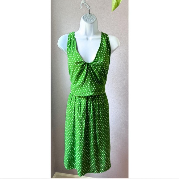 Green/white Polkadot Mini Dress - Picture 2 of 5